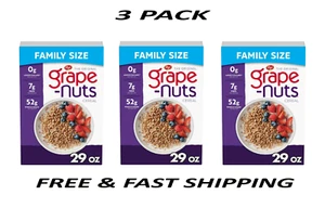 (3 PACK) Post Grape Nuts Original Breakfast Cereal, Crunchy Breakfast 29 oz Box. - Picture 1 of 1