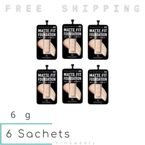 6 Sachets X 6 g Royal Beauty Matte Fit Foundation Full Coverage Waterproof Face - Picture 1 of 9