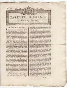 1783 june 24, Georges Washington speech on Peace in original French Gazette - Imagen 1 de 8