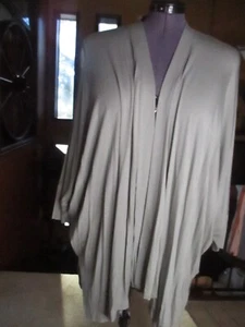 NWT Marla Wynne 2X Sage Green Batwing Oversized Lagenlook Open Front Cardigan - Picture 1 of 9