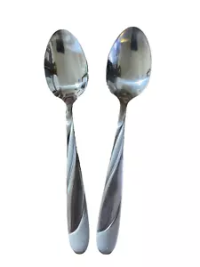 Hampton Silvermiths cucchiaini bicolore inox smerigliato e lucido lotto di 2 - Foto 1 di 10
