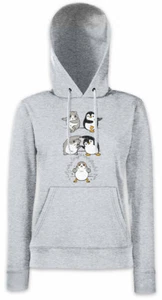 Porg Fusion Damen Hoodie Kapuzenpullover Star Fun Penguin Geek Nerd Wars - Picture 1 of 1
