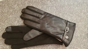 NUEVO CON ETIQUETAS GUANTES ADRIENNE VITTADINI TECNOLOGÍA PANTALLA TÁCTIL CUERO LANA GRANDES/XLARGE - Imagen 1 de 6