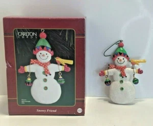 Carlton Cards 2000 Heirloom Collection Snowy Friend Snowman Ornament - Picture 1 of 6