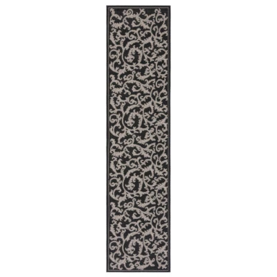 SAFAVIEH Indoor Outdoor CY2653-3908 Courtyard Black / Sand Rug - Image 1 of 4