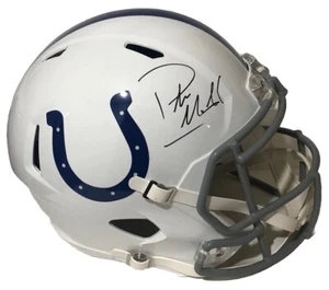 PAT MCAFEE INDIANAPOLIS COLTS SIGNED AUTO FULL SIZE REPLICA HELMET PSA/DNA - Picture 1 of 2