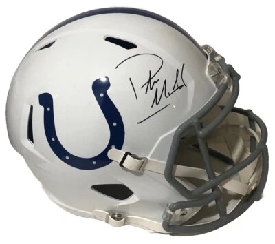 PAT MCAFEE INDIANAPOLIS COLTS SIGNED AUTO FULL SIZE REPLICA HELMET PSA/DNA - Image 1 of 2