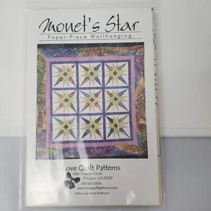 Kit de edredón de pared con piezas de papel Monet's Star Kathy Love #041MS 39" X 39" nuevo - Imagen 1 de 5