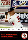 1993 Peoria Chiefs Team Issue #9 Vee Hightower Pittsburgh Pennsylvania Pa Card
