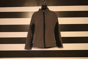 Merona Women’s Black / Gray Full Zip Fleece Jacket Size 1 - Picture 1 of 5