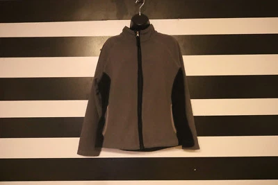 Merona Women’s Black / Gray Full Zip Fleece Jacket Size 1 - Image 1 of 4