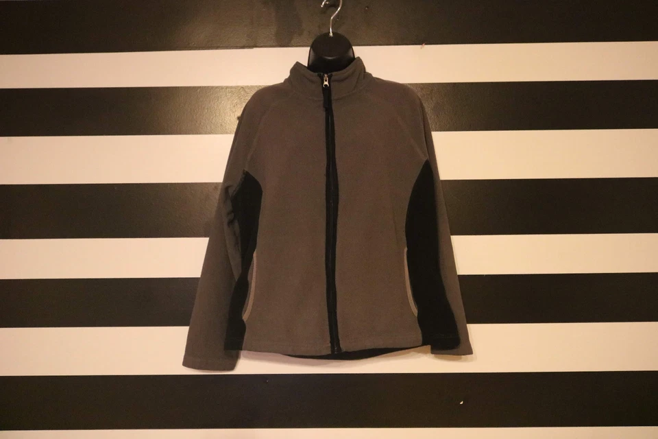 Merona Women’s Black / Gray Full Zip Fleece Jacket Size 1 - Image 1 of 4