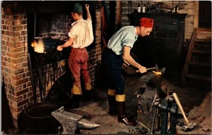 Blacksmith Deane Forge Williamsburg Virginia Postcard - Picture 1 of 2