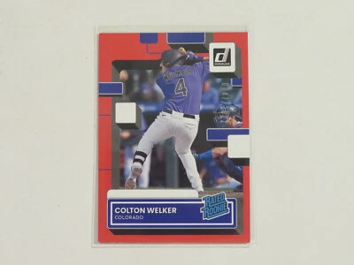 2022 Panini Donruss Colton Welker #56 Rated Rookie Red #/2022 Colorado Rockies - Image 1 of 3