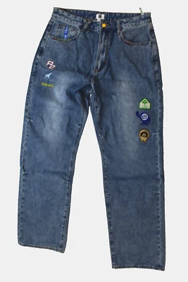 Round Two x LRG Mens Light Wash Indigo Observatory Classic 47 Fit Jeans NWT XL - Image 1 of 4