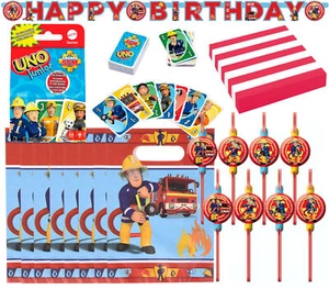 Sam il Pompiere Compleanno (38-teilig) Decorazione Tovaglioli Carte - Picture 1 of 6