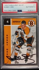 Bobby Orr Signed 1995 Parkhurst Card #7 NHL HOF LEGEND Slabbed Auto PSA POP 2