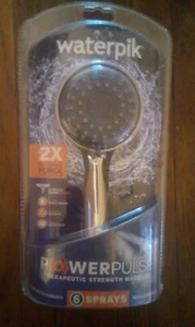 Cabezal de ducha Waterpik PowerPulse 6 pulverizadores XAU-643E masaje terapéutico de fuerza - Imagen 1 de 14