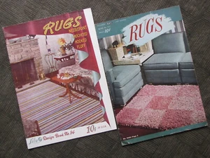 Crochet Pattern Booklets: RUGS -- Coats & Clark's / Lily # 54 & 237 Lot of 2 - Imagen 1 de 11