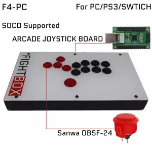 Fightbox F4 All Button Leverless Arcade Game Controller For PC/PS/Xbox/Switch - Picture 1 of 22