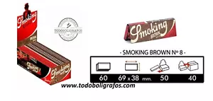Cartine Smoking Brown Corte Marrone Senza Cloro Singole 1 Scatola Da 50 Libretti - Foto 1 di 5