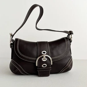 Vintage Coach Soho Hobo Shoulder Bag Purse 10909 Brown Leather Y2K - Picture 1 of 24