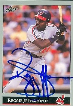Reggie Jefferson autographed baseball card (Cleveland Indians) 1992 Leaf #86 - Image 1 of 1