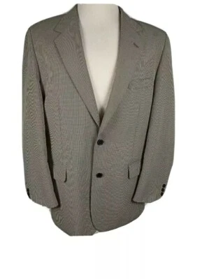 Haband Executive мужской размер 42R шерстяная смесь черный белый елочка спортивное пальто B3 - Изображение 1 из 4