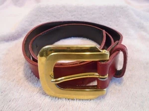 Cinturón de cuero rojo vintage para mujer Robbie Nelson hebilla dorada talla S EE. UU. - Imagen 1 de 4