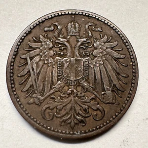 1900 Austria 2 Heller - Beautiful Coin - #A-062 - Picture 1 of 2