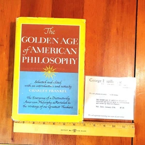 The Golden Age of American Philosophy Charles Frankel 1st Edition 1960 HC Jacket - Picture 1 of 10