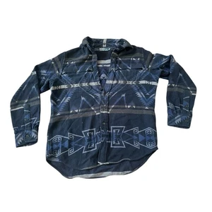 Vintage 90s Polo Ralph Lauren Button Up Flannel Shirt Aztec Southwest Mens Large - Bild 1 von 9