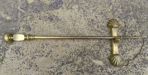 Victorian Solid Brass Fire Poker and Poker Rest / Stand - Antique Fire Place - Picture 1 of 12