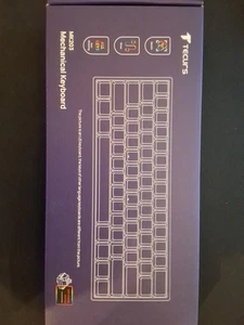 TECURS MK203 60% Mechanische Gaming QWERTZ/AZERTY Tastatur, Blaue Schalter - Afbeelding 1 van 2