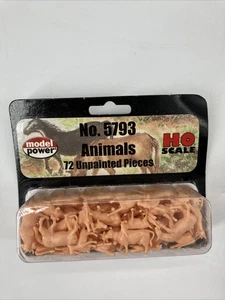 Model Power 5793 HO Unpainted Animals Plastic Figures (Set of 72) - Picture 1 of 6