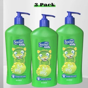 Suave Kids 3-in-1 Shampoo Conditioner & Body Wash Silly Apple 18 fl oz (3Pack) - Picture 1 of 3