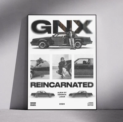 Kendrick Lamar GNX Poster - Hip Hop Album Cover Wall Art Print