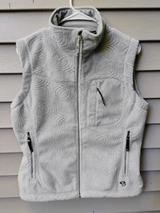 Chaleco polar suave Mountain Hardwear para mujer gris claro talla mediana 5 bolsillos 3 cremalleras - Imagen 1 de 17