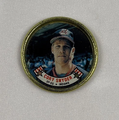 Moneda 1987 Topps Metal Cap Cory Snyder Cleveland Indians. Foto 1 de 3
