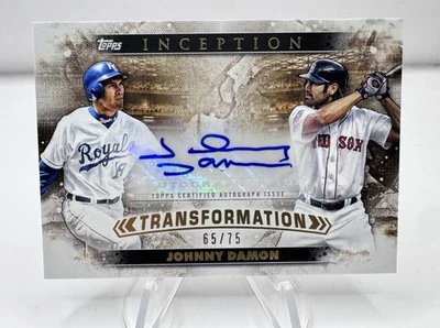 2024 Topps Inception Béisbol Johnny Damon Transformación Automático/75 Medias Rojas Foto 1 de 2