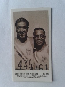 Zigarettenbild "Leichtathletik-Eddi Tolan u." ,Zigarettenfabrik Bravour ca. 1932 - Picture 1 of 2