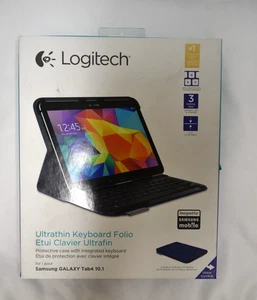 New Logitech Ultrathin Keyboard Folio for Samsung Galaxy Tab 4 10.1 - Picture 1 of 4
