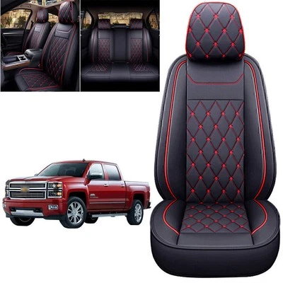 Juego completo de funda de asiento de auto de cuero para Chevrolet Silverado GMC 1500 2500HD 3500HD Foto 1 de 4