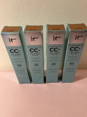 IT Cosmetics CC ‘RICH HONEY’ Oil-Free Matte SPF 40 Poreless Cream - 4 Pack! - Image 1 of 3