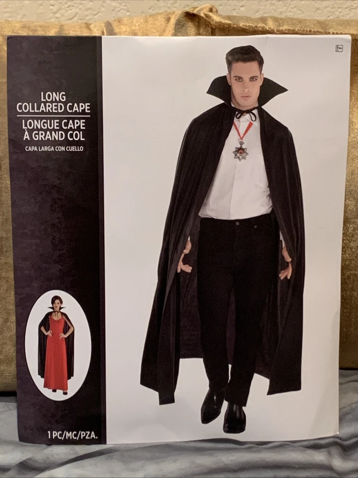 Amscan 840306 Adult Vampire Black Full-length Cape 1ct