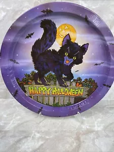 Happy Halloween Black Cat Serving Tray 13" - Picture 1 of 5