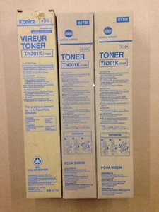 3 Stück Original Konica Minolta TN301K schwarzer Toner 950246 (7130) Versand am selben Tag - Bild 1 von 4