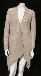 EILEEN FISHER Peru Taupe Baby Alpaka Wolle Drapiert Pullover Cardigan Top Gr. US M - Bild 1 von 5