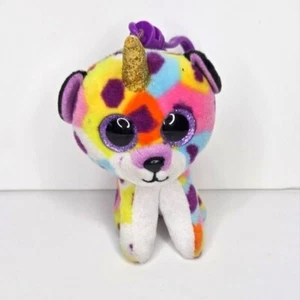 TY Beanie Boo Colorful Leopard Giselle Bag Clip or Keychain - Picture 1 of 11