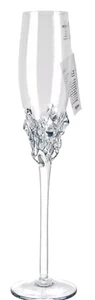 ION TAMAIAN Art Glass Champagne Flute Light Blue Hand Blown Fused Signed New - Picture 1 of 4